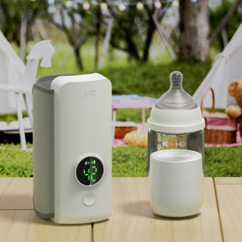 Portable Baby Bottle Warmer – USB Rechargeable Milk Heater for On-the-Go Parents