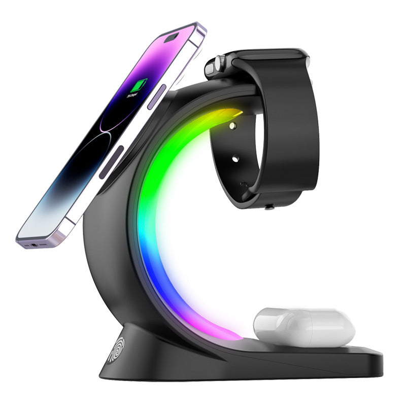 4-in-1 Wireless Charging Station – Fast Multi-Device Charger with LED Light