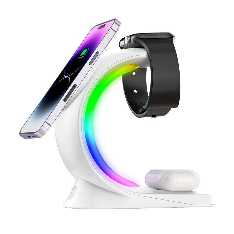 4-in-1 Wireless Charging Station – Fast Multi-Device Charger with LED Light