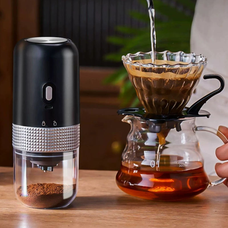 Portable Electric Coffee Grinder – USB Rechargeable Precision Burr Grinder