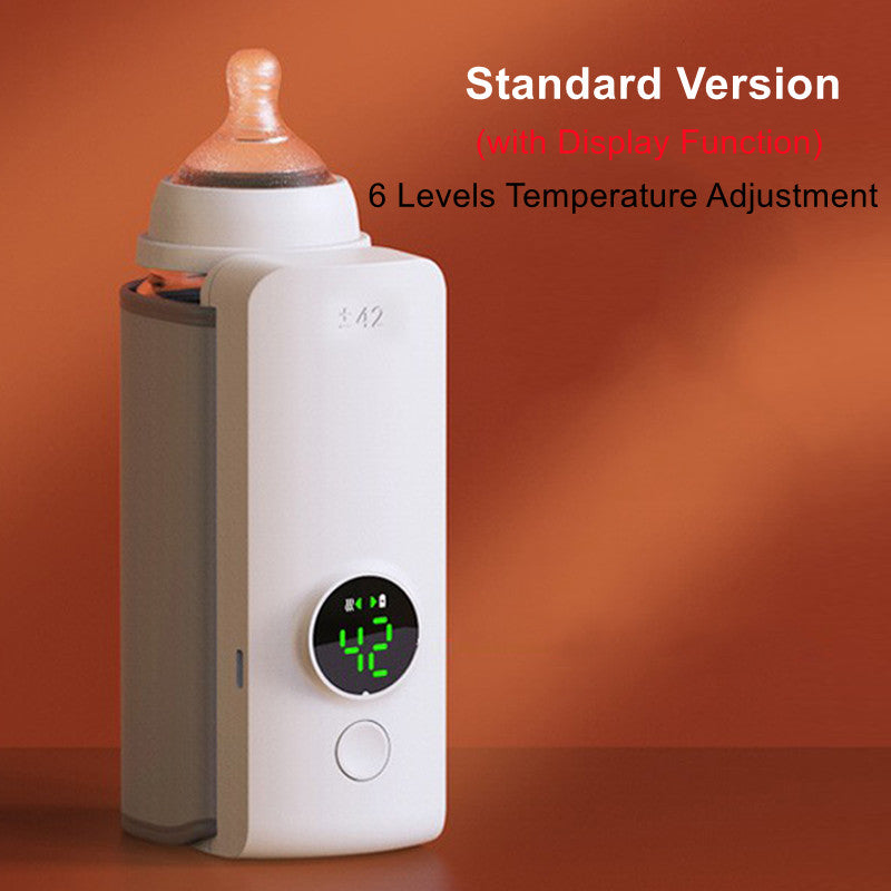 Portable Baby Bottle Warmer – USB Rechargeable Milk Heater for On-the-Go Parents
