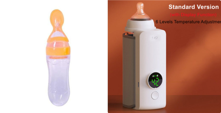 Portable Baby Bottle Warmer – USB Rechargeable Milk Heater for On-the-Go Parents